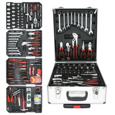 ParlorDream 899pcs Hand Tool Set W/4 Layers Of Toolset And Wheels Portable Box