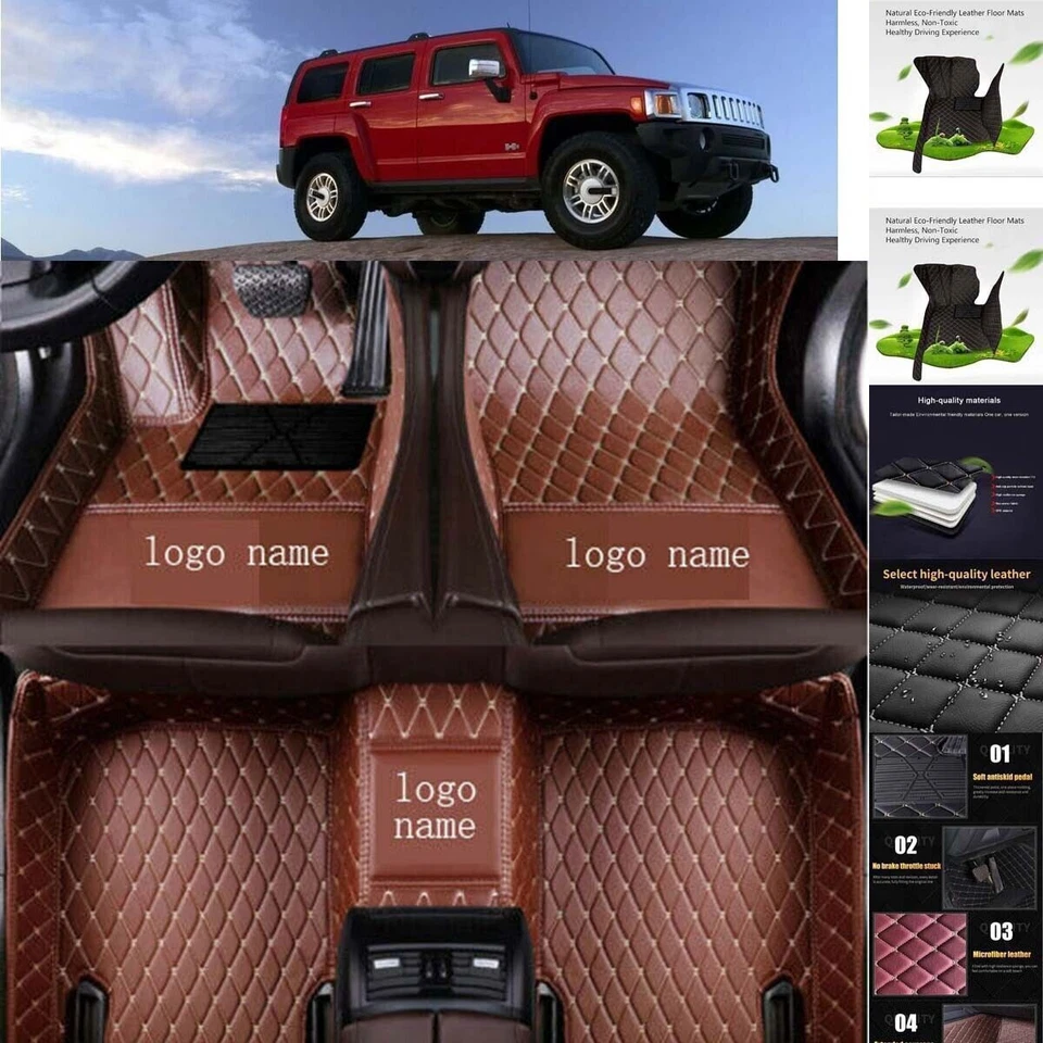 For Hummer H2 H3 All Model Car Floor Mats Waterproof Carpets Custom Cargo Liners Foto 2 de 4