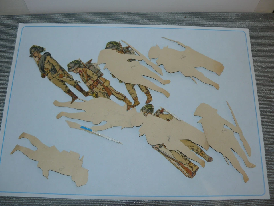 WW1 Rare lot soldats papier carton découpi bersagliers imagerie Pellerin - Photo 2/2