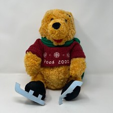 Vintage Disney Store Winnie The Pooh Christmas 2000 Collectors Plush