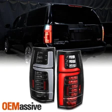 For 2007-2014 Chevy Tahoe Suburban GMC Yukon Full LED Tail Light Rear Lamp Black