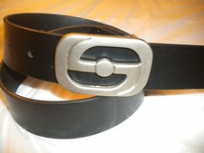 BRAN NEW MENS BELT WITH SMALL FASHION SILVER  BUCKLE BLACK LEATHER BELT