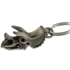 Triceratops Dinosaur Skull Paleontology Keychain