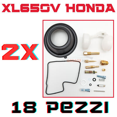 2 super KOMPLETTER SATZ + MEMBRAN für Vergaser HONDA XL650V Transalp