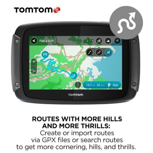 TomTom Rider 550 Welt Motorrad GPS Sat Navy │ Lebenslange Weltkarten + Geschwindigkeitskamera - Bild 7 von 12