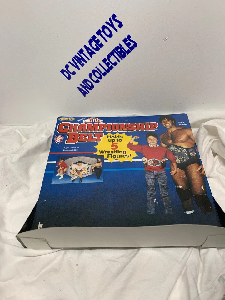 Cinturón de campeonato de juguete vintage 1985 Rick Martel AWA Remco — escaso — sin usar Foto 3 de 4