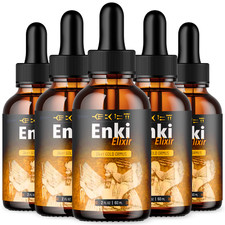 5 Pack Enki Elixir Advanced Supplement Drops Nootropic Brain Support 2ml