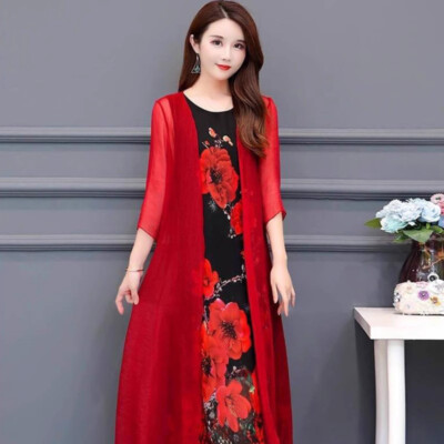 Lady Chiffon Coat Shrug Bolero Sheer Jacket Cardigan Summer Sheer Long Cape Tops