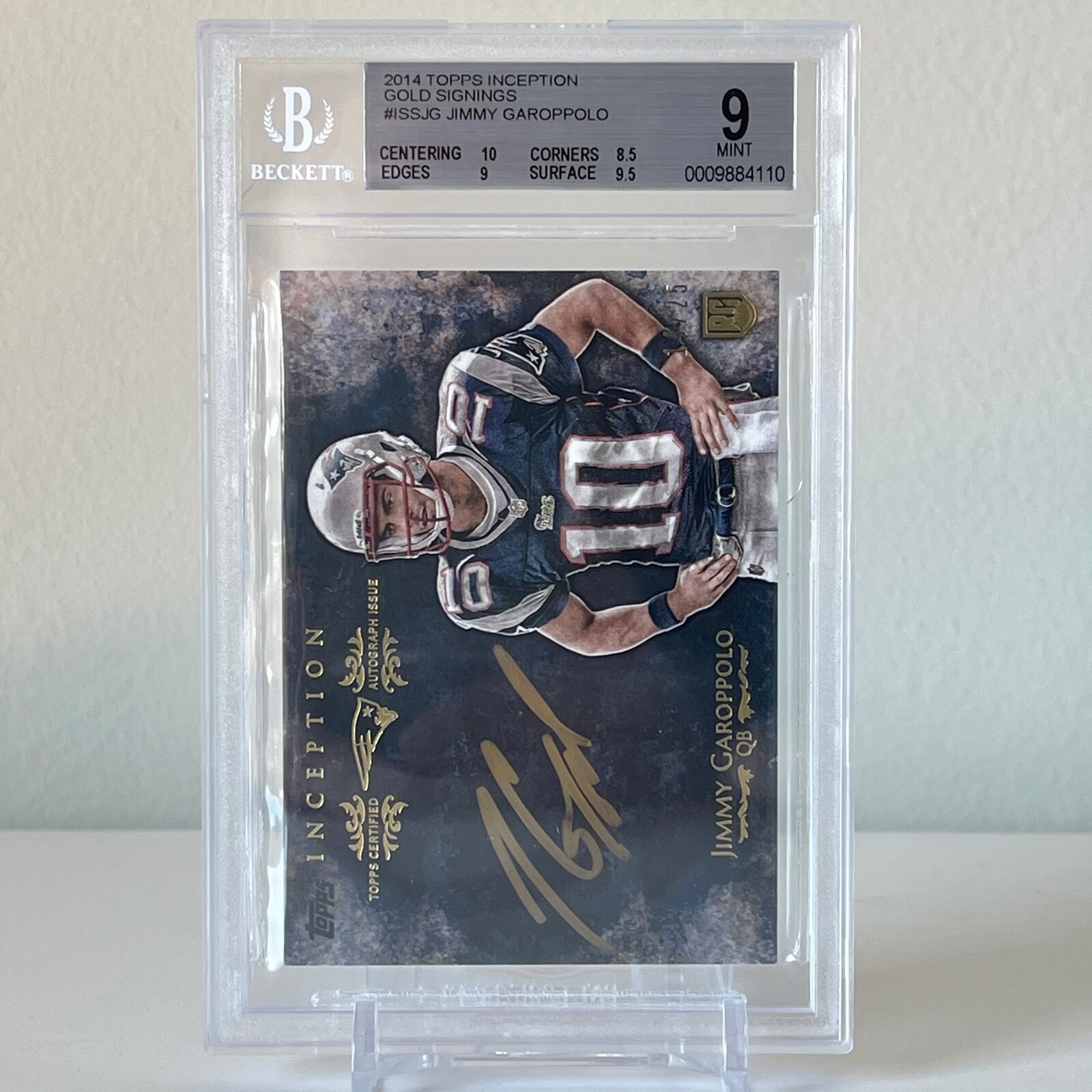 Jimmy Garoppolo Topps Inception Signings #IGSJG Gold