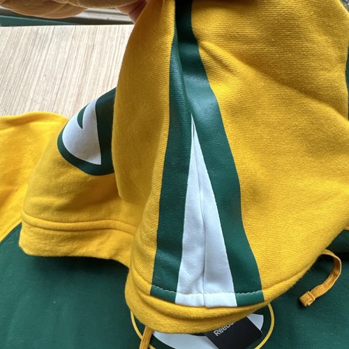Deadstock Y2K Green Bay Packers VTG "Helmet" Hoodie NOS Sleeve Spellout 3XL - Picture 5 of 7