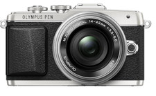 USED Olympus PEN E-PL7 16.1MP Digital Camera - Silver Kit w/ 14-42mm Lens 