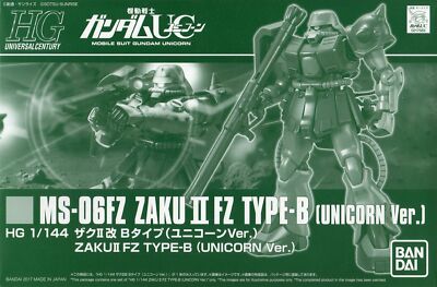 BANDAI HGUC 1/144 MS-06FZ ZAKU II FZ TYPE-B UNICORN Ver Model Kit