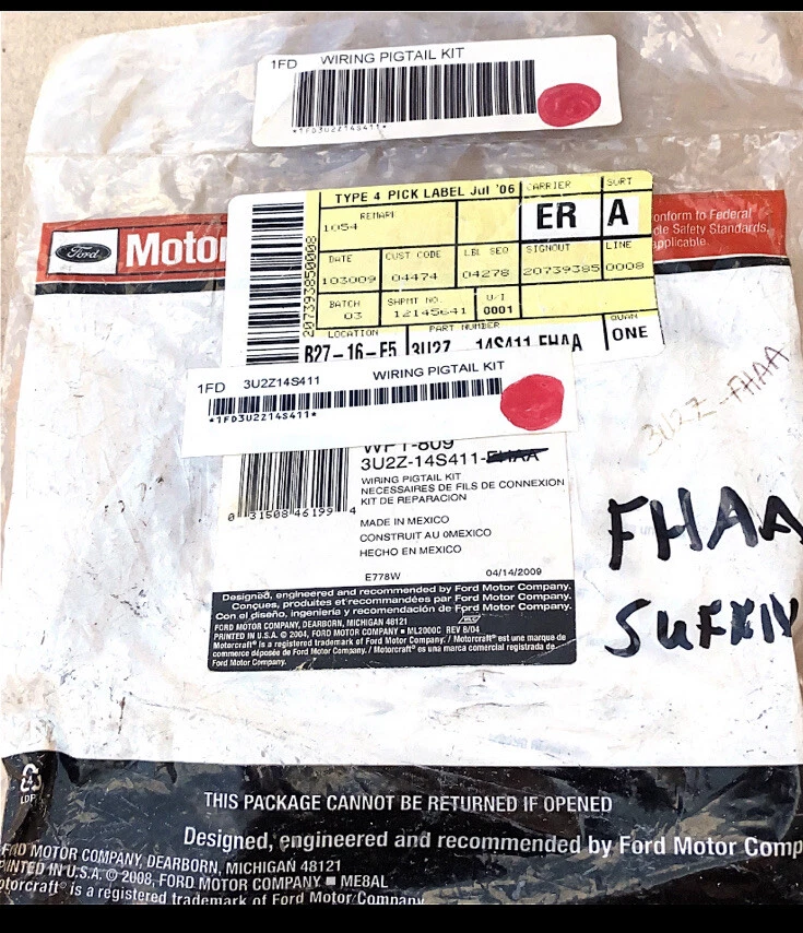 Conjunto de arame Ford Taurus Mercury Sable original 1994-1997 fabricante de equipamento original NOVO - Imagem 2 de 2