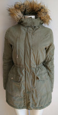 Esmara Green Women Quilt Lined Hooded Parka Jacket Coat By Heidi Klum Uk 10 Eu36