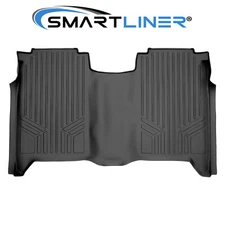 SMARTLINER Custom Fit Floor Mats 2nd Row Liner 2004-2015 Nissan Titan Crew Cab