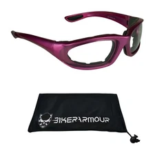 Extra Small Motorcycle Sunglasses Women Kids Biker Goggles Foam Padded Pink