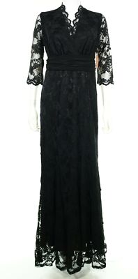 KIYONNA Womens Onyx Plus Size Screen Siren Lace Gown Plus Sz 0 133116
