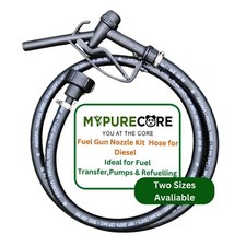 Fuel Gun Nozzle Kit Hose for Diesel, Oil & Water with 3/4" Barb & 25mm Outlet