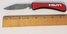 Hilti Solingen Germany Rostfrei Pocket Knife Bottle Opener Red