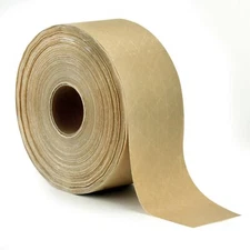 Reinforced Gummed Kraft Paper Packing Tape, 2.75 Inches x 375 Feet | Water Activ