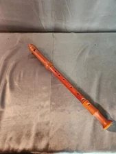 Vintage Sonata Recorder Wood Made In Germany Brown 24"