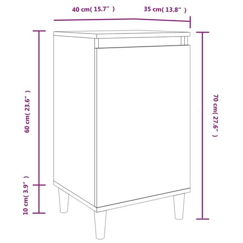 High Gloss Bedside Table Drawers Storage Side Cabinets Wooden Nightstand White - Picture 10 of 12