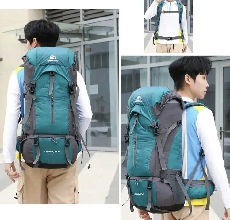 70L Rucksack für Männer Wandern Camping Outdoor Reise Trekking Wasserdicht Damen - Bild 2 von 4