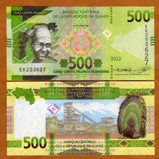 Guinea, 500 francs, 2022, P-New, New Signature, UNC