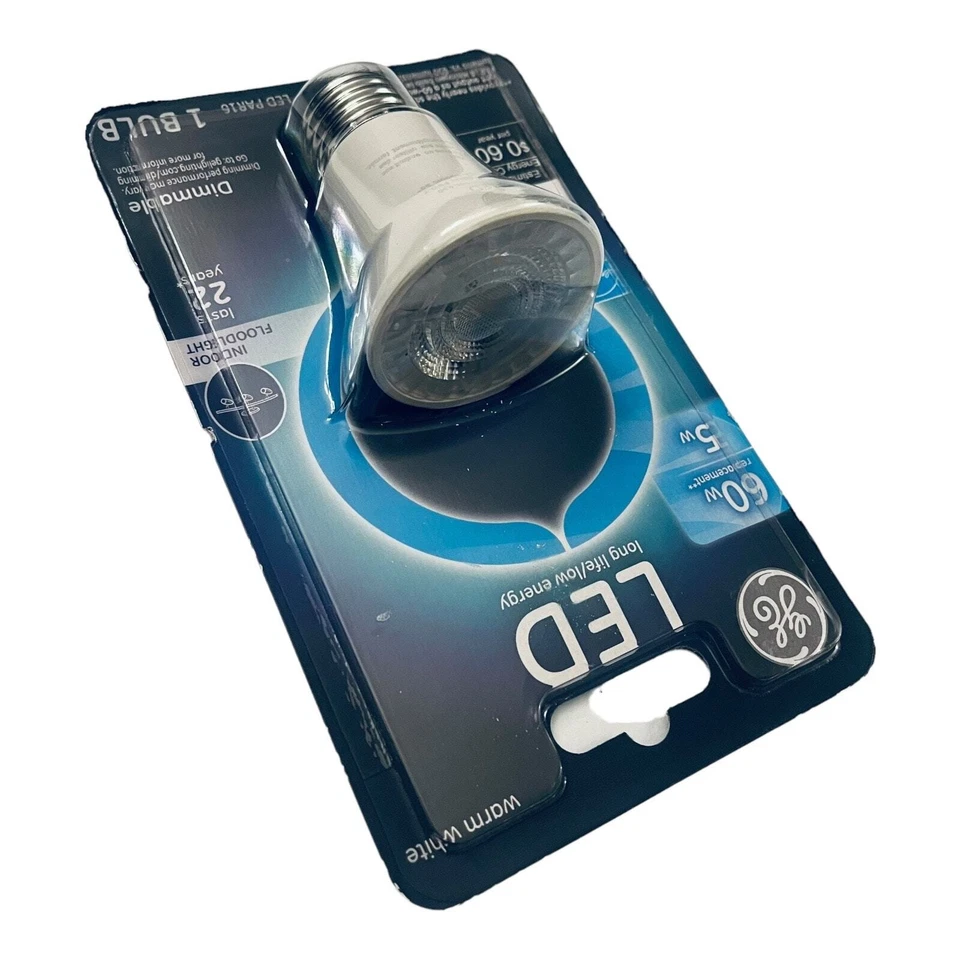 GE LED Dimmable Indoor Floodlight Bulb 60w 5w PAR16 450 Lumen Warm White NIP - Image 2 of 4
