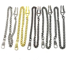10pcs/lot 38cm Black/Bronze/Silver/Gold Pocket Watch FOB Chain Replacement