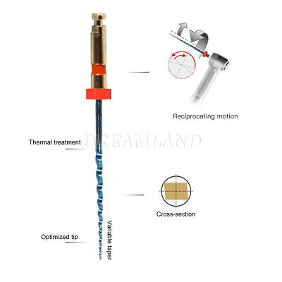 6X Dental Endo Rotary File Niti Blue Taper Engine Use File 25mm