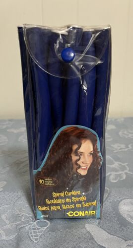 Conair Spiral Medium Curlers Blue In Original Packaging Hair Curlers New - Picture 1 of 3