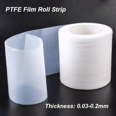 Ultra-thin PTFE Film Roll Strip Plastic Sheet High Temp 0.03mm - 0.2mm Thickness