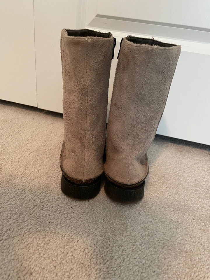 Botas de gamuza para mujer VIC MATIE gris/tostado, hechas en Italia, talla 36 (UE) / 6,5/7 (EE. UU.) Foto 3 de 4