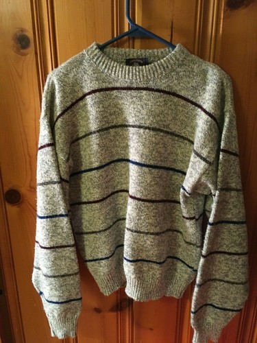 Pull Vintage Aspetuck Trading Co Années 80 Taille XL - Laine Acrylique épaisse