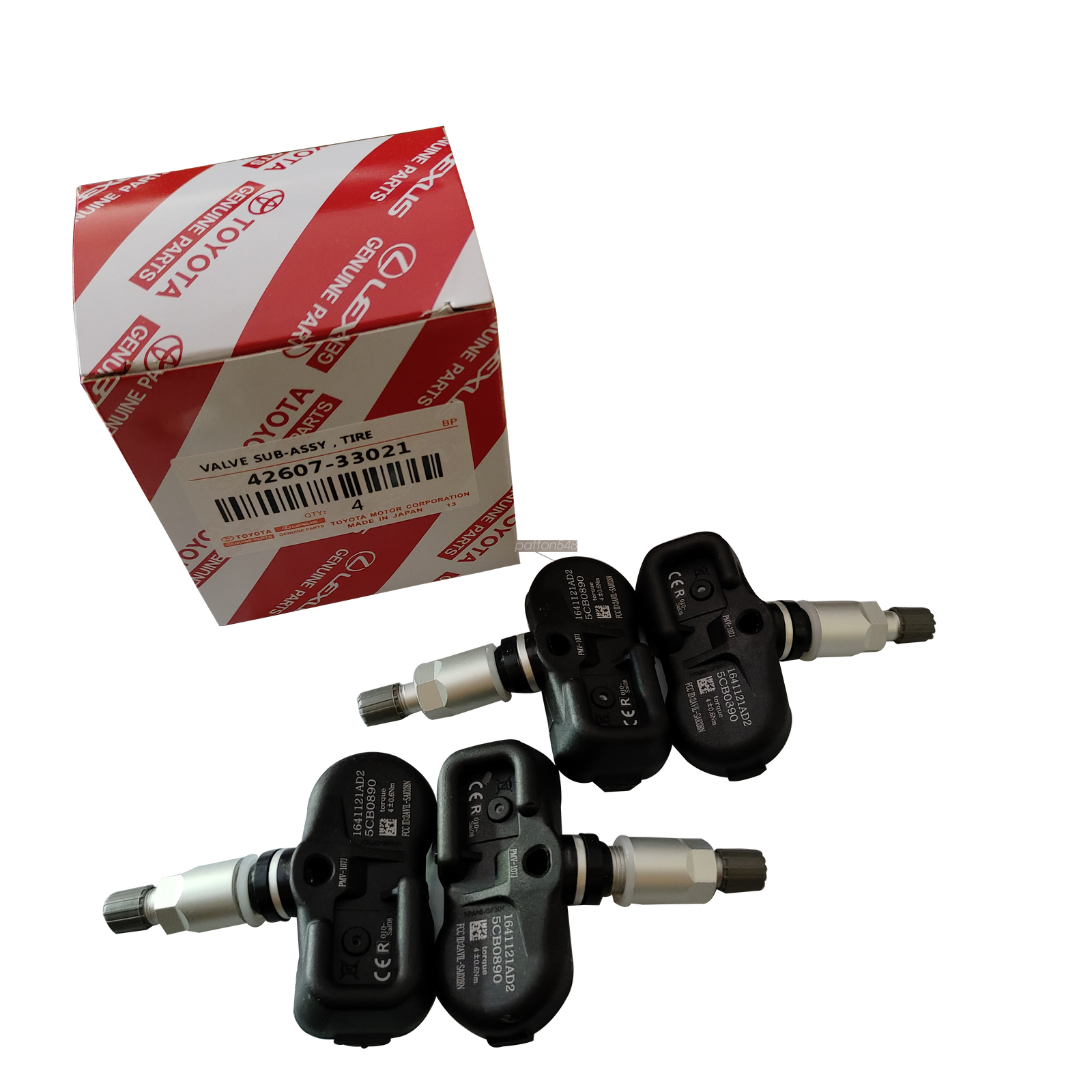 4Pcs OEM Toyota Lexus TPMS Sensor 42607-33021 PMV-107J Tire Pressure Monitor