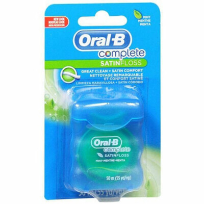 New Oral-B Complete Satinfloss Satin Floss Dental Floss Mint Taste 55 yd (50 m)