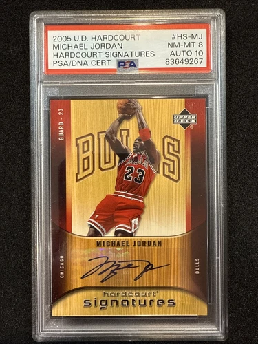 2005 Upper Deck Michael Jordan Hardcourt Signatures SP PSA 8 Auto 10 HS-MJ