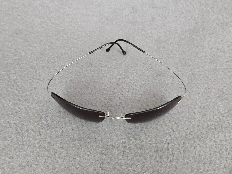 *РЕДКИЕ* серебристые овальные титановые легкие спортивные абажуры Silhouette 8583 без оправы - Изображение 3 из 4