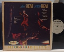 TONY REYES-EDDIE CANO Jazz Heat Bongo Beat SCARCE CROWN LP Latin TOMMY TEDESCO