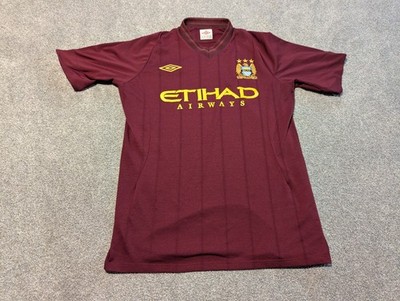Umbro マンチェスター　シティ　ETIHAD AIRWAYS Manchester City Jersey Mens 40 Red Maroon Umbro Etihad