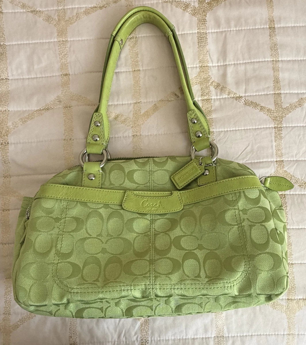 Green Signature Coach Purse for sale | eBay