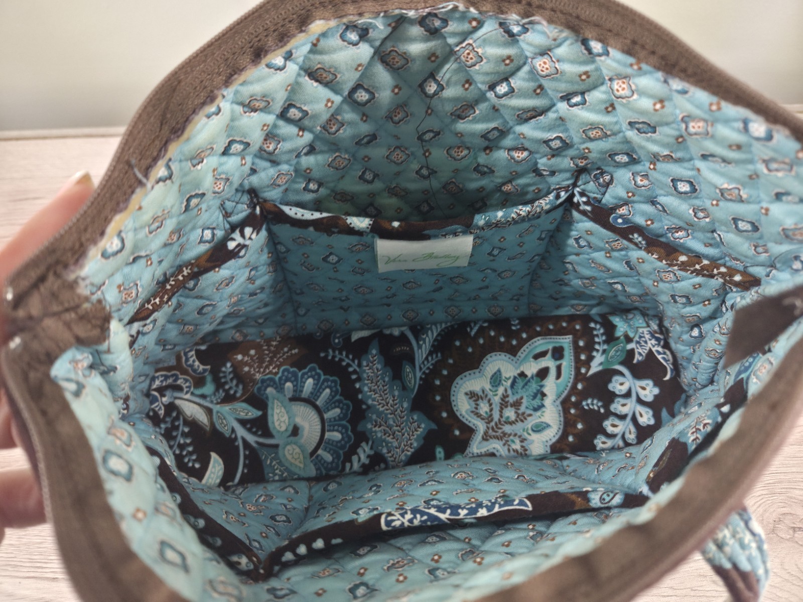 Vera Bradley JAVA BLUE Small Bag Double Strap - image 6