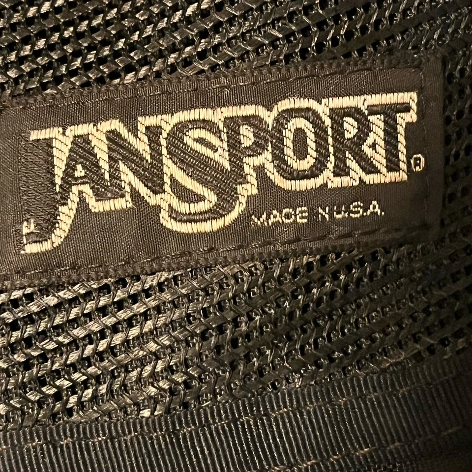 Mochila JANSPORT Vintage Años 90 Hecha en EE. UU. Negra/Azul Acuático Mochila Única Retro Foto 2 de 4