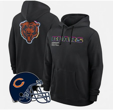 Bears Black Men Crucial Catch Hoodie Full Size Fan Apparel Reprint