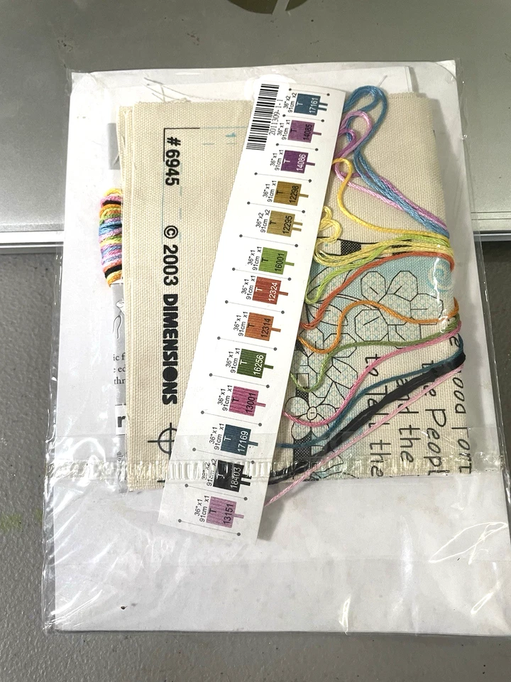 Stamped Cross Stitch Prayer Kit Everything included never open - Image 2 of 2