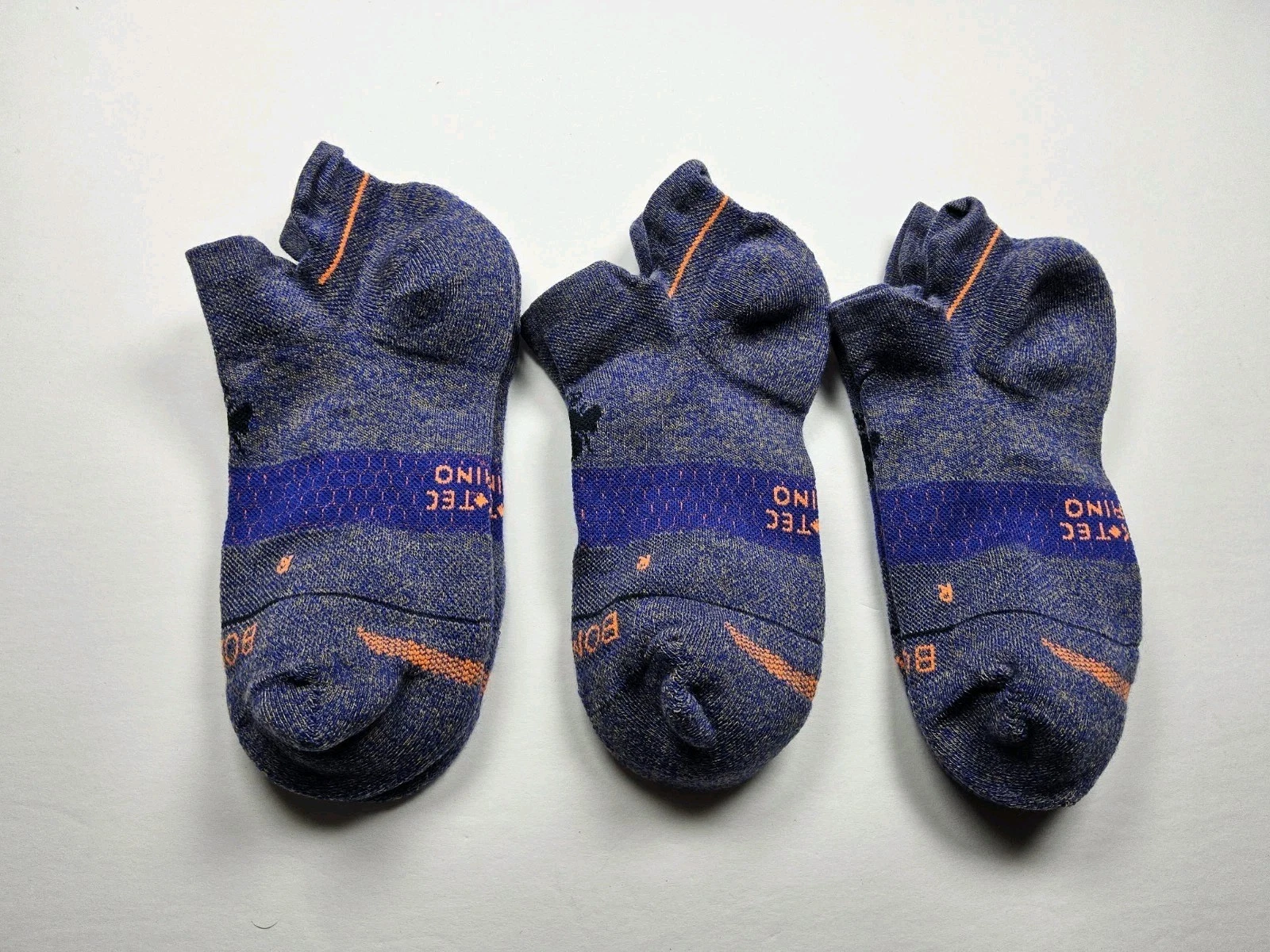 Bombas Merino Wool Hex Tec Athletic Ankle Socks Lot Of 3 Pairs Size S