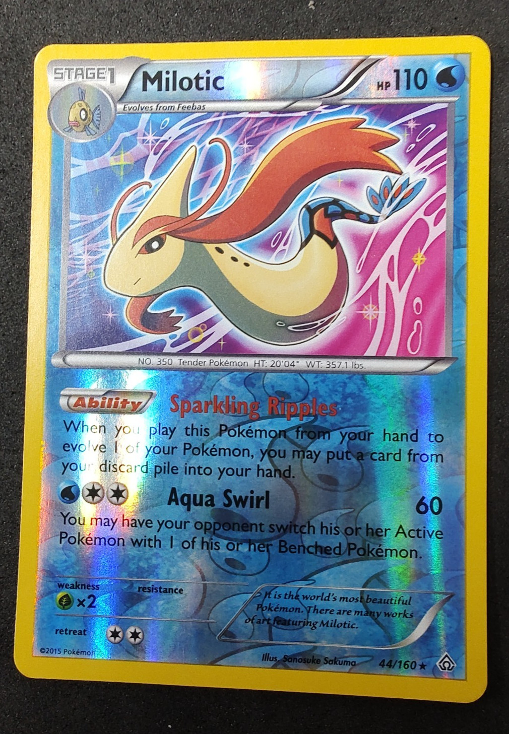 Milotic 44/160 Rare - Pokemon TCG XY: Primal Clash - Reverse Holo (NM)