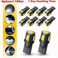 10X AUXITO T10 White LED Plate License Light Car Interior Bulbs 168 2825 194 W5W