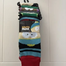 South Park 6 Pair CREW SOCKS Men Size 6-12 Comedy Central